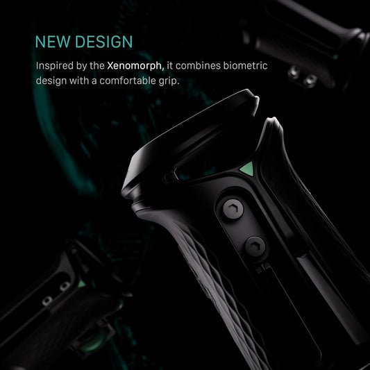 Tilta Xeno Side Handle for Filmmakers & Cameras - Titanium Gray | Secure Connection & Helps Prevent Rotation | Adjustable Height | Textured Silicone Grip | Convenient Assembly (Dual 1/4″-20)