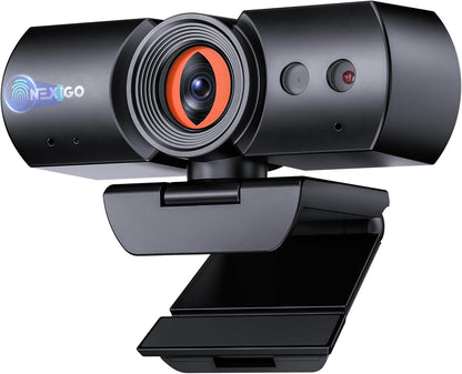 NexiGo HelloCam Pro, Webcam with Windows Hello, 1080P 60FPS Autofocus, True Privacy, Automatic Electronic Shutter, Computer Camera, Microphone, Facial Enhancement, HD USB Web Cam