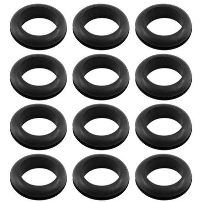 12 Pcs Rubber Grommets, 3/4" Inside Diameter 7/8" Drill Hole Rubber Wire Grommets for Wire, Firewall, Cables, Plugs