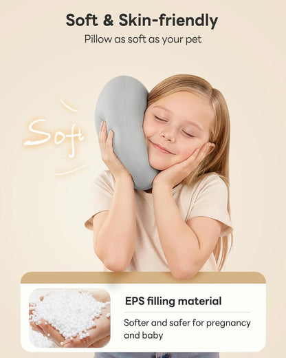 SAIJI Cell Phone Pillow Holder mini iPhone Stand for Bed, Upgraded mini Angle & Height Adjustable Phone Pillow Stand for Watching Video On Bed/Sofa/Lap, Fit for 4.7"-7.0" Device (Gray)