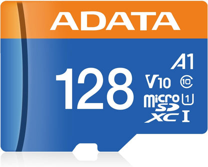 ADATA Premier 128GB MicroSDHC/SDXC UHS-I Class 10 V10 A1 Memory Card with Adapter Read up to 100 MB/s (AUSDX128GUICL10A1-RA1)