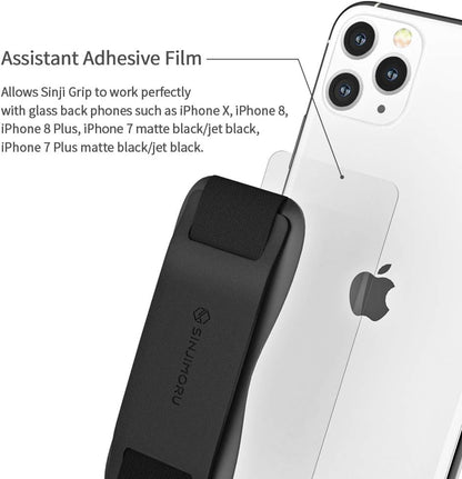 Sinjimoru Phone Grip with Silicone Band – Comfortable One-Hand Holder & Kickstand for Smartphones, Tablets, and eReaders for iPhone, Android, and Kindle Sinji Grip Silicone Teal