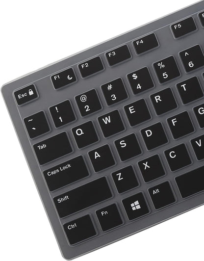 Keyboard Cover Skin for Dell KM636 KB216 KB216t KB216d KB216p Wired & Wireless Keyboard, Dell Optiplex 5250 3050 3240 5460 7450 7050, Dell Inspiron Desktop 24" 27" 5400 5490 7700 7790 3475 3670 3477