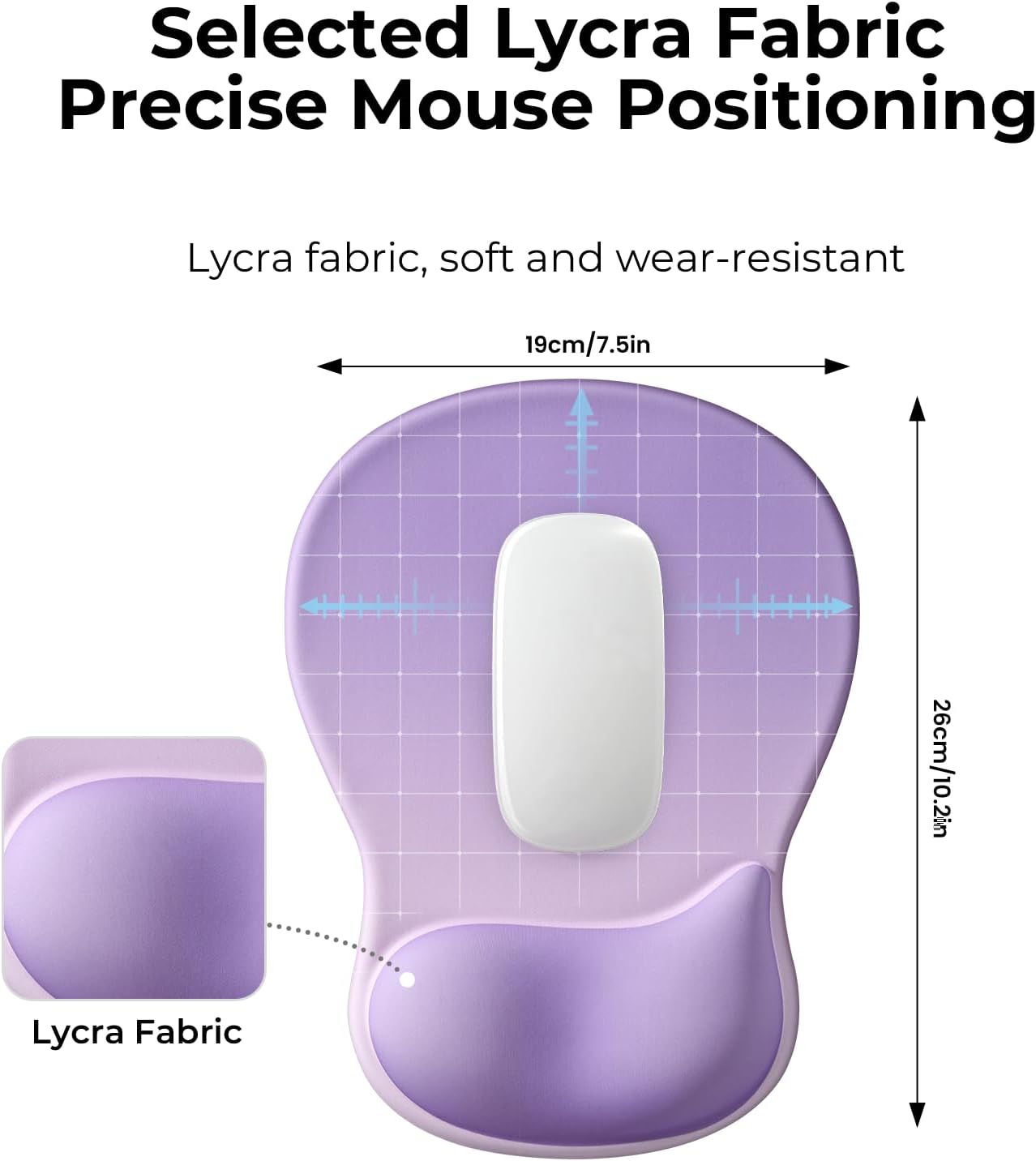 EooCoo Ergonomic Mouse Pad with Gel Wrist Rest Support Middle Concave Design, Relieve Wrist Pain Mousepad, Non-Slip Base for Laptop, Office Desk Accessories, Carpal Tunnel Syndrome