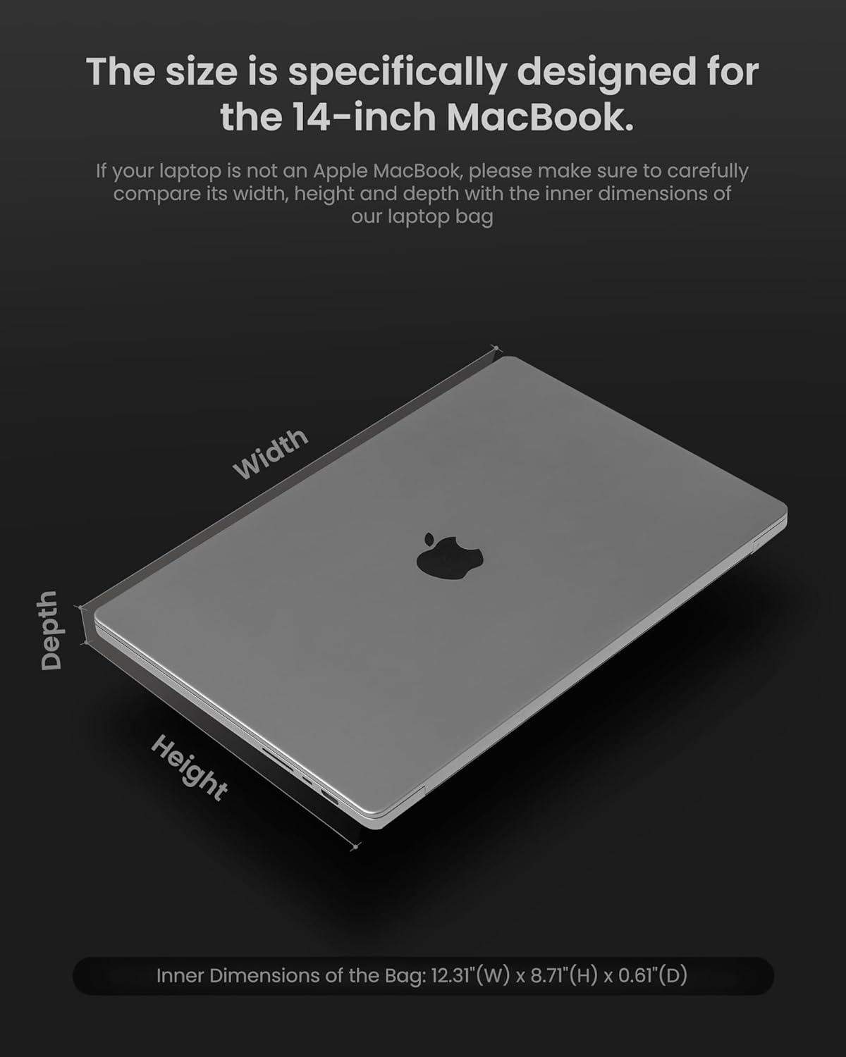 tomtoc Voyage-A10 Slim Laptop Sleeve for 14-inch New MacBook Pro M4/M3/M2/M1 Pro/Max A3112 A3401 A3185 A2992 A2918 A2779 2024-2021, Water-Resistant MacBook Case Bag Cover with Minimalist Design