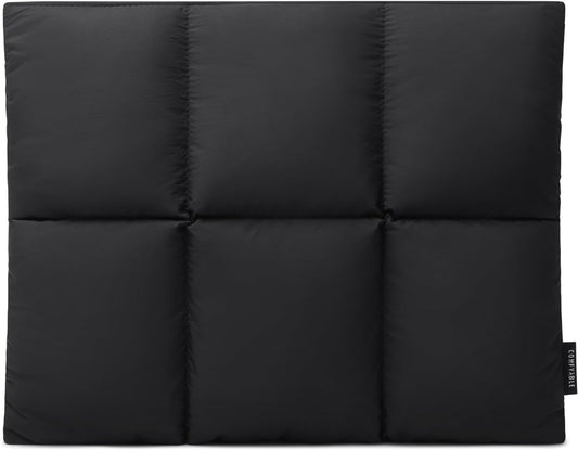 Comfyable Puffy Laptop Sleeve 15 Inch 16 Inch, Quilted Puffer Laptop Carrying Case, Pillow Pouch Compatible for MacBook Air 15 in M4 2025 & MacBook Pro 16 in M4 2024, Black