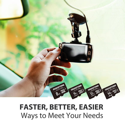 Gigastone 8GB Micro SD Card, FHD Video, Surveillance Security Cam Action Camera Drone Professional, 80MB/s Micro SDHC Class 10