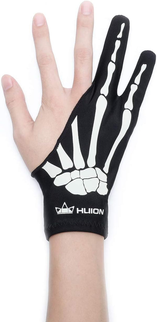 HUION Skeleton Artist Glove for Graphic Drawing Tablet Pad Monitor Painting, Paper Sketching, Suitable for Left and Right Hand
