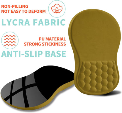 Ergonomic Mouse Pad Wrist Support with Memory Foam Massage Bulge, Carpal Tunnel Pain Relief Mousepad Wrist Rest for Mouse(12x8 inch, Turquoise)