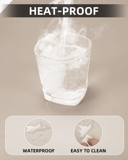 Non-Slip Desk mat,PULeather Desk Pad Protector, Office Desk Mat, Large Mouse Pad,Desk Blotter, Laptop Desk Pad, Waterproof Desk Writing Pad for Office and Home (Apricot, 35.4" x 17")