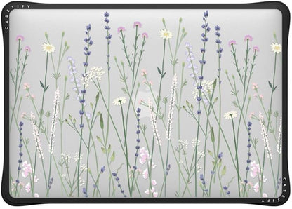 CASETiFY Impact MacBook Air 13" (M1/Intel) Case [Cushioned Impact Corners/Scratch-Resistant/Anti-Slip Grip] - Gigi Garden Florals - Clear Black