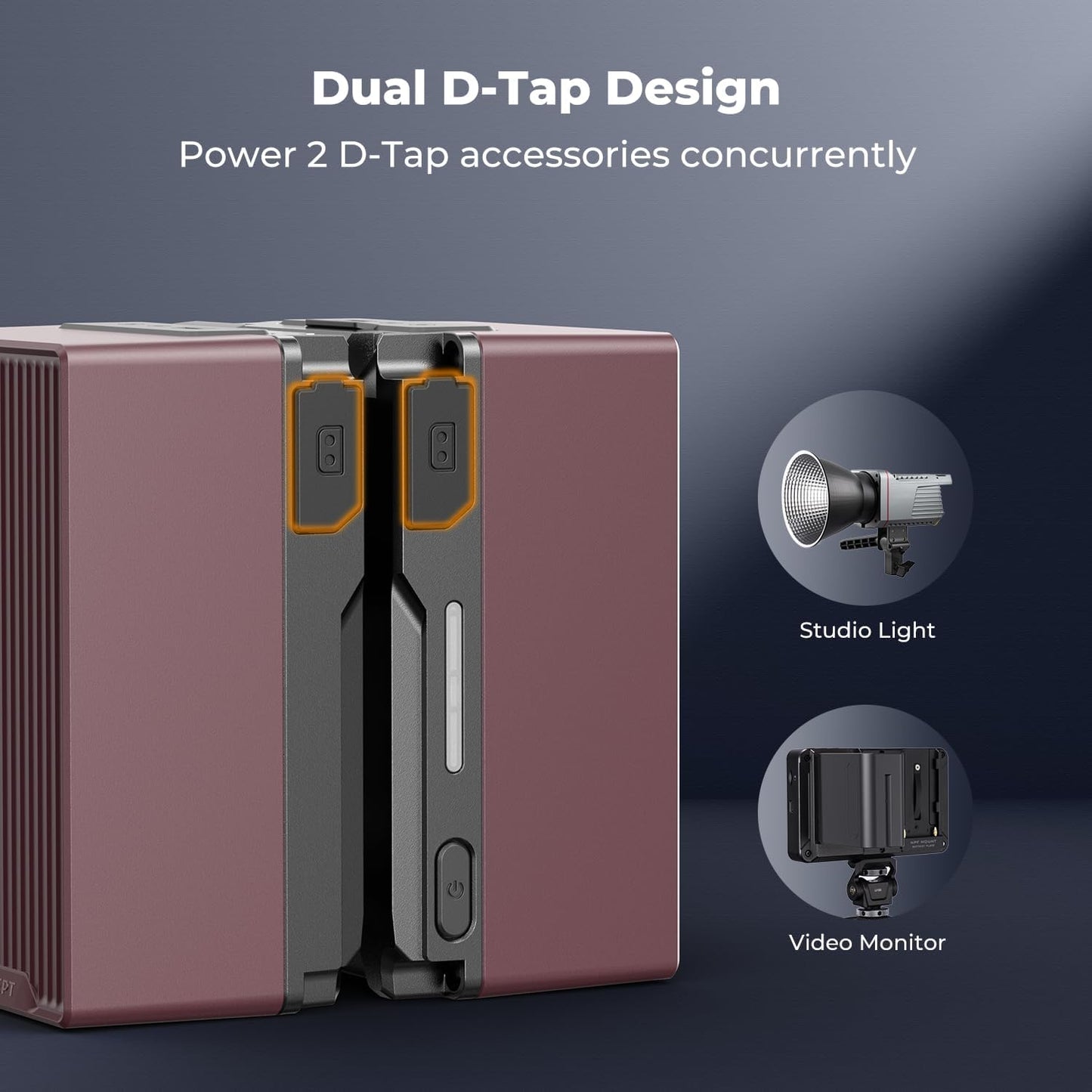 K&F CONCEPT V Mount Battery, 99Wh 6700mAh V-Mount Battery with PD 100W USB-C Fast Charging, with Dual D-TAP/A/USB-C/DC/TFT Display/Emergency Light for Camera, Camcorder, Monitor, Video Light