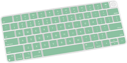 Allinside Silicone Keyboard Cover for iMac Magic Keyboard A2449/A2450, Protective Skin for iMac 24" Wireless Keyboard Released in 2021, US Layout, Light Green