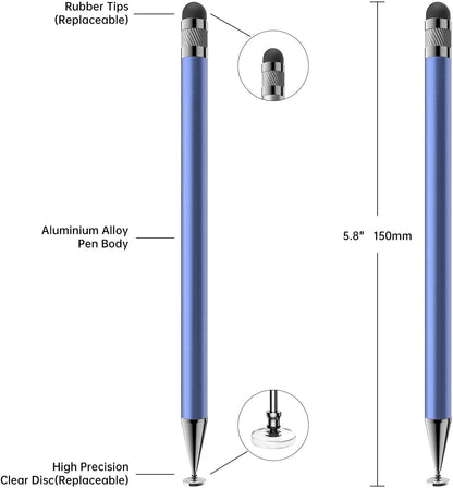 Bopomofo Stylus (5 Pcs),2-in-1 Stylus Pen for Touchscreen, High Precision and Sensitivity, Suitable for iPhone/ipad/Android Tablets, Compatible with All Touch Screens,Blue