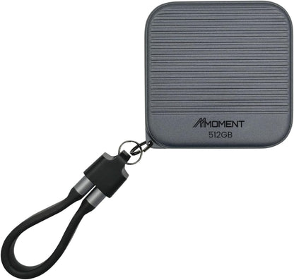 MMOMENT 512GB Magnetic External Portable SSD – 950MB/s Read – for ProRes 4K – Phone SSD Compatible with MagSafe, USB-C, USB-A, iPhone 15/16, Mac, PC (MU P100)