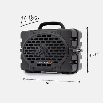 Turtlebox Original Gen 3: Portable Outdoor Bluetooth Speaker – Ultra-Loud (120dB), Waterproof (IP67), Rugged, Impact-Resistant, 3-Day Battery | Party Mode: Unlimited Pairing Stereo, Gray/Green