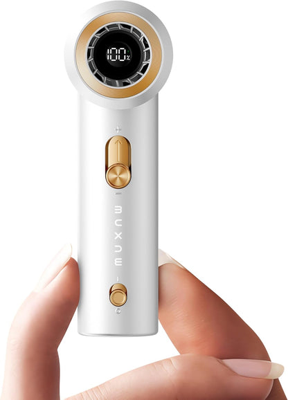 Portable Fan For Travel Mini: Small Pocket Handheld Personal Rechargeable Battery Operated USB High Speed Keeping Cool In Hot Weather Beach Gifts For Women (white)