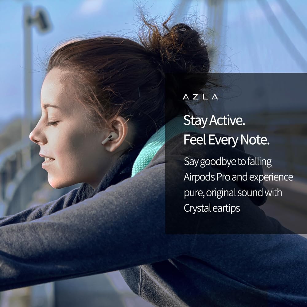 AZLA Crystal for Airpods Pro 1st & 2nd Gen (M) – Airpod Pro Ear Tip Replacement – Airpod Pro Tips with Premium Silicone