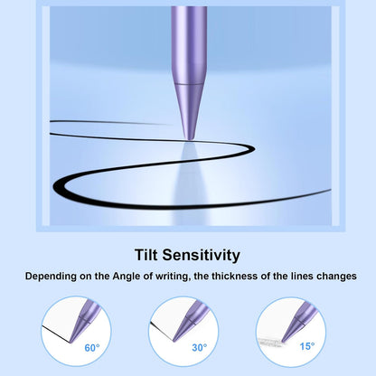 Stylus Pen for iPad 9th&10th - Fast Charge for iPad Pencil Palm Rejection Active Pen Compatible with (2018-2025) Apple iPad 6/7/8/9/10/11(A16), Pro 11"/12.9"/M4, Mini 5/6, Air 3/4/5/M2/M3 (Purple)