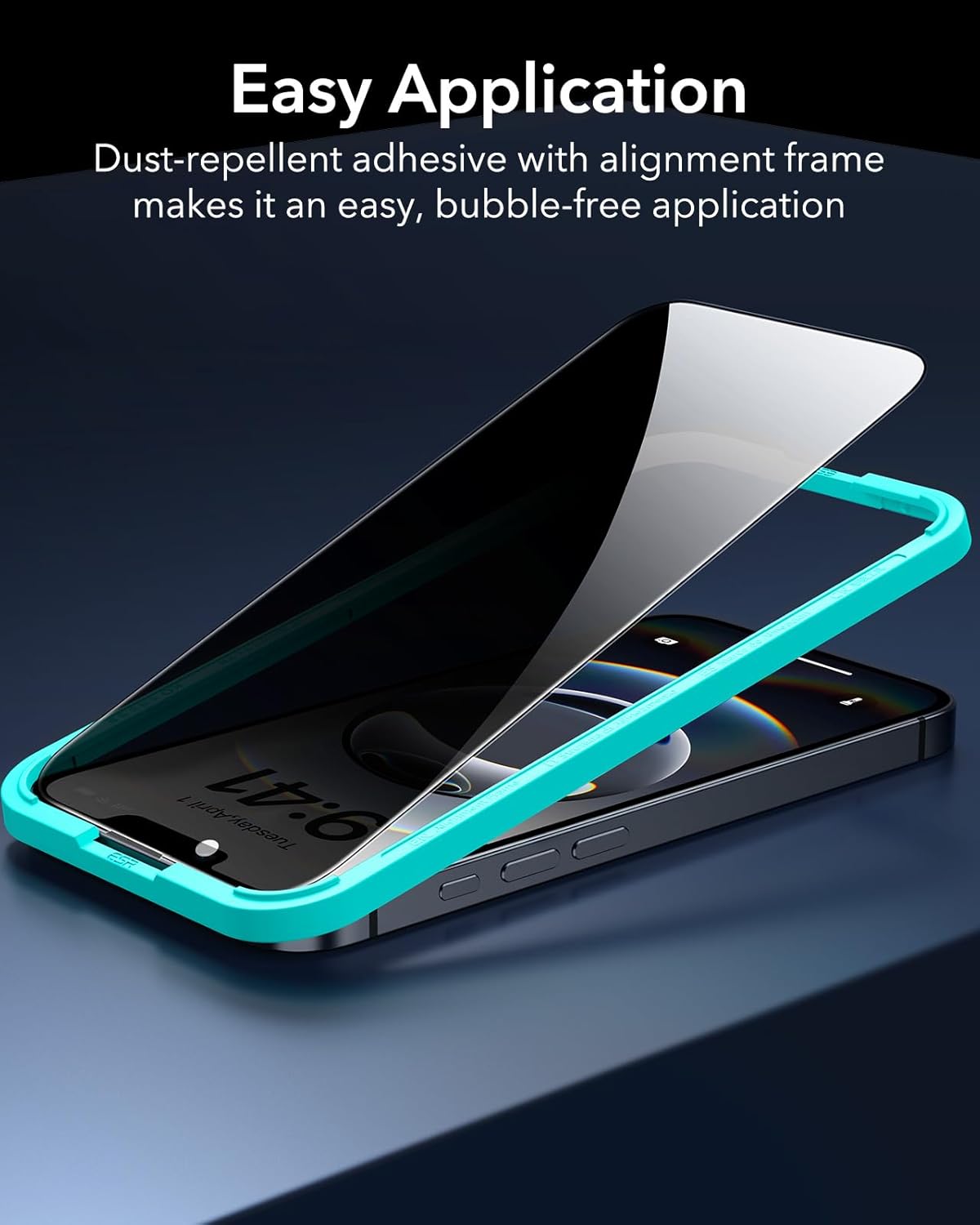 ESR 3 Pack for iPhone 16e/ iPhone 14/ iPhone 13/ iPhone 13 Pro Privacy Screen Protector, Anti-spy Tempered-Glass Privacy Screen Protector, Micro-curved Edges, Case Friendly