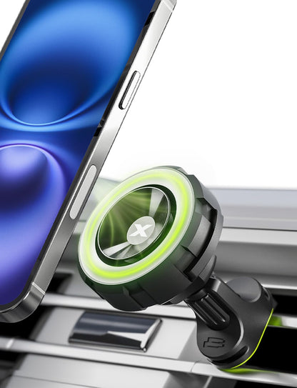 Bracketron Magnetic Car Mount for Cell Phone, MagAlign Max Car Vent Phone Mount【Strongest Magnetic+ Suction】, Vent Phone Mount for Car for iPhone 16 Pro Max 15 14 13 12 - MagSafe Car Accessories