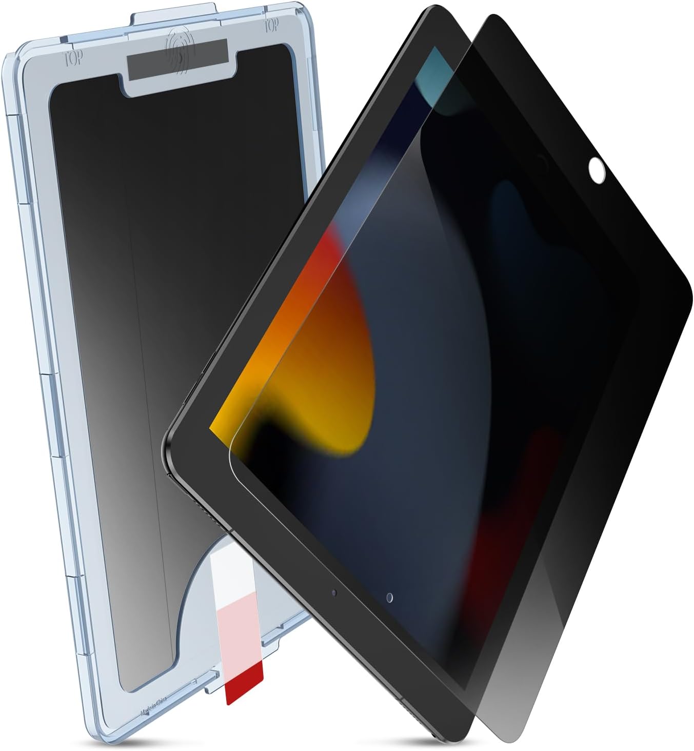 MOBDIK Privacy Screen Protector Compatible with iPad 9th / 8th / 7th Generation 10.2 Inch (2021/2020 / 2019), Anti Spy, 9H Tempered Glass, EZ Kit 1 Pack