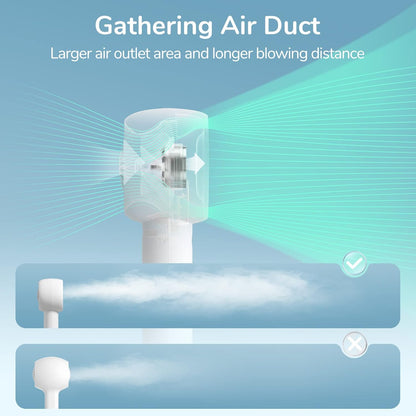 JISULIFE Mini Portable Fan-Bladeless Safe Design, Powerful Turbo Handheld Fan with 3 Speeds, USB Rechargeable, Small Pocket Design for Travel/Lash, Gifts For Girls/Women