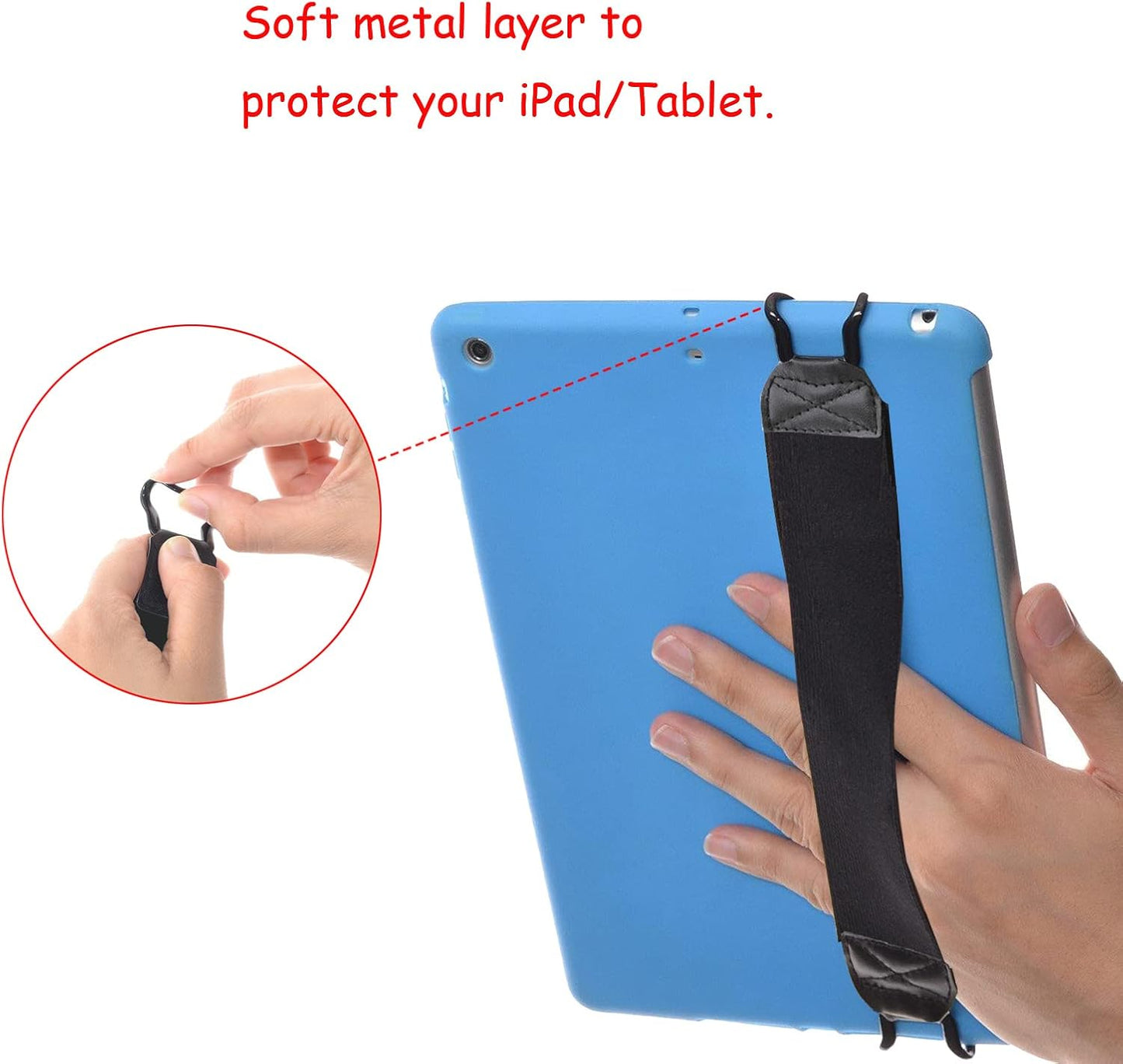 2 Pack Tablet Hand Strap, Versatile Lightweight Finger Grip for 9-11 Inch Tablet, Kindle, iPad Pro/Air