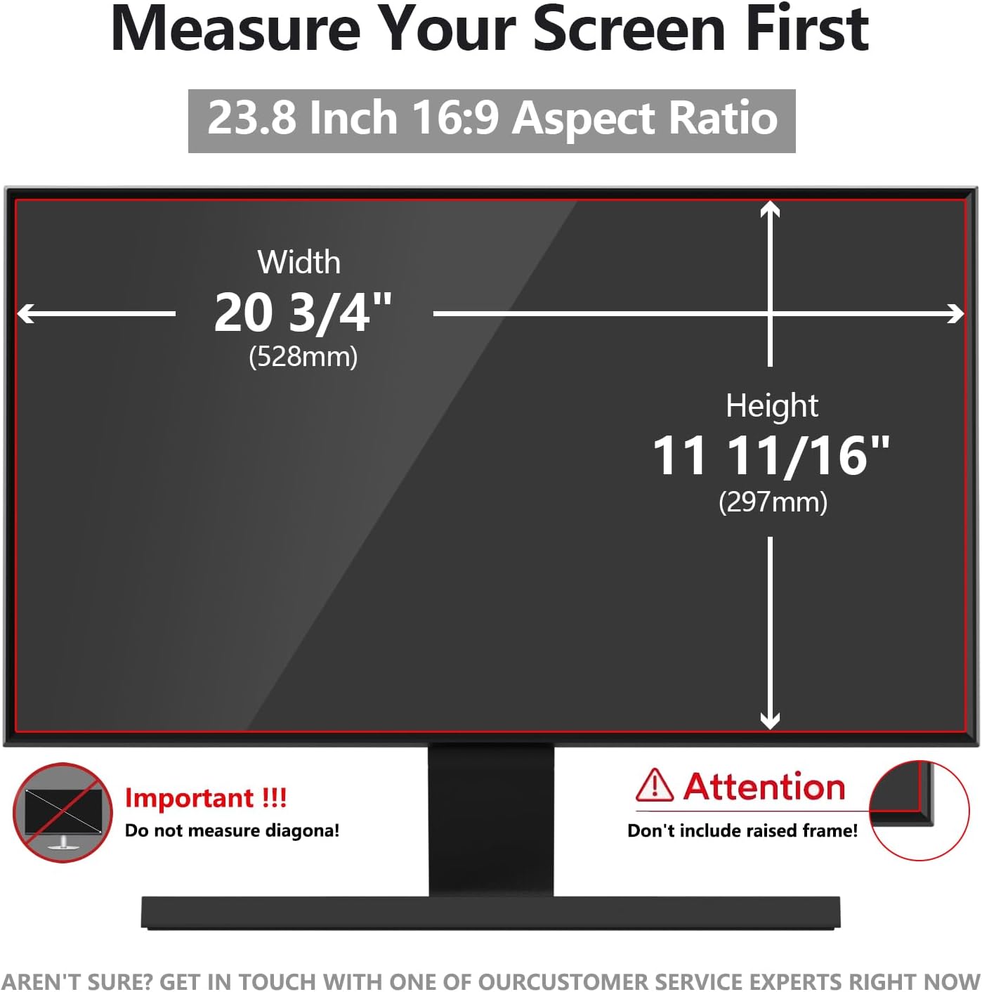 23.8 Inch Computer Privacy Screen Shield [2 Pack] for 16:9 Widescreen Desktop Monitor - Anti-Glare Blue Light Privacy Filter and Anti Spy Privacy Screen Protector Film