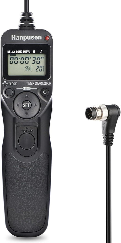 Camera Wired Timer Shutter Release, Camera Intervalometer Shutter Release Cords Compatible with Nikon D5, D6, D800, D850, D810; Replaces Nikon MC-30