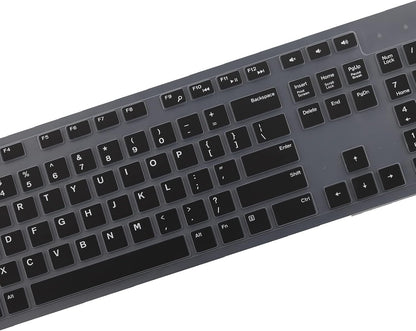 Keyboard Cover Skin for Dell KM636 KB216 KB216t KB216d KB216p Wired & Wireless Keyboard, Dell Optiplex 5250 3050 3240 5460 7450 7050, Dell Inspiron Desktop 24" 27" 5400 5490 7700 7790 3475 3670 3477