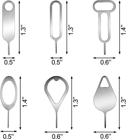Medsuo 6pcs SIM Card Removal Tool Card Tray Eject Pins Needle Opener Ejector Needle Pin Remover for Smart Phones Samsung Galaxy LG Huawei Google HTC iPhone iPods iPad Tablets