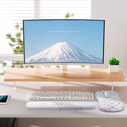 Mouse Pad Wrist Support, Laokiiy 2 in1 Keyboard Wrist Rest+ Ergonomic Mouse Pad, Non-Slip Wrist Rest for Computer Keyboard, Made Easy Typing & Relieve Wrist Pain(White)