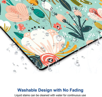 Mouse Pad, Cute Abstract Floral Mouse Pad for Women, Washable Square Cloth Mousepad for Office Laptop, Non-Slip Rubber Computer Mouse Pads for Wireless Mouse, Personalized Mouse Pads for Desk