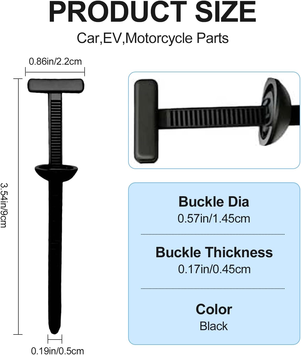 Nylon Universal Cable Tie Buckle,New Multifunctional Cable Tie Buckle for Car Daily Repair,Heavy Duty Self-Locking Nylon Zip Ties Holder,UV Resistant Zipties for Car Daily Auto Fixing (50pcs)