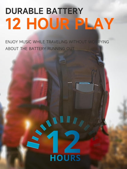 Speaker, Portable Wireless Bluetooth Speakers, Waterproof Loud Stereo Sound with RGB Lights TWS Paire Long Playtime for Home/Party/Outdoor, Electronic Gadgets (1PCS, Gray)