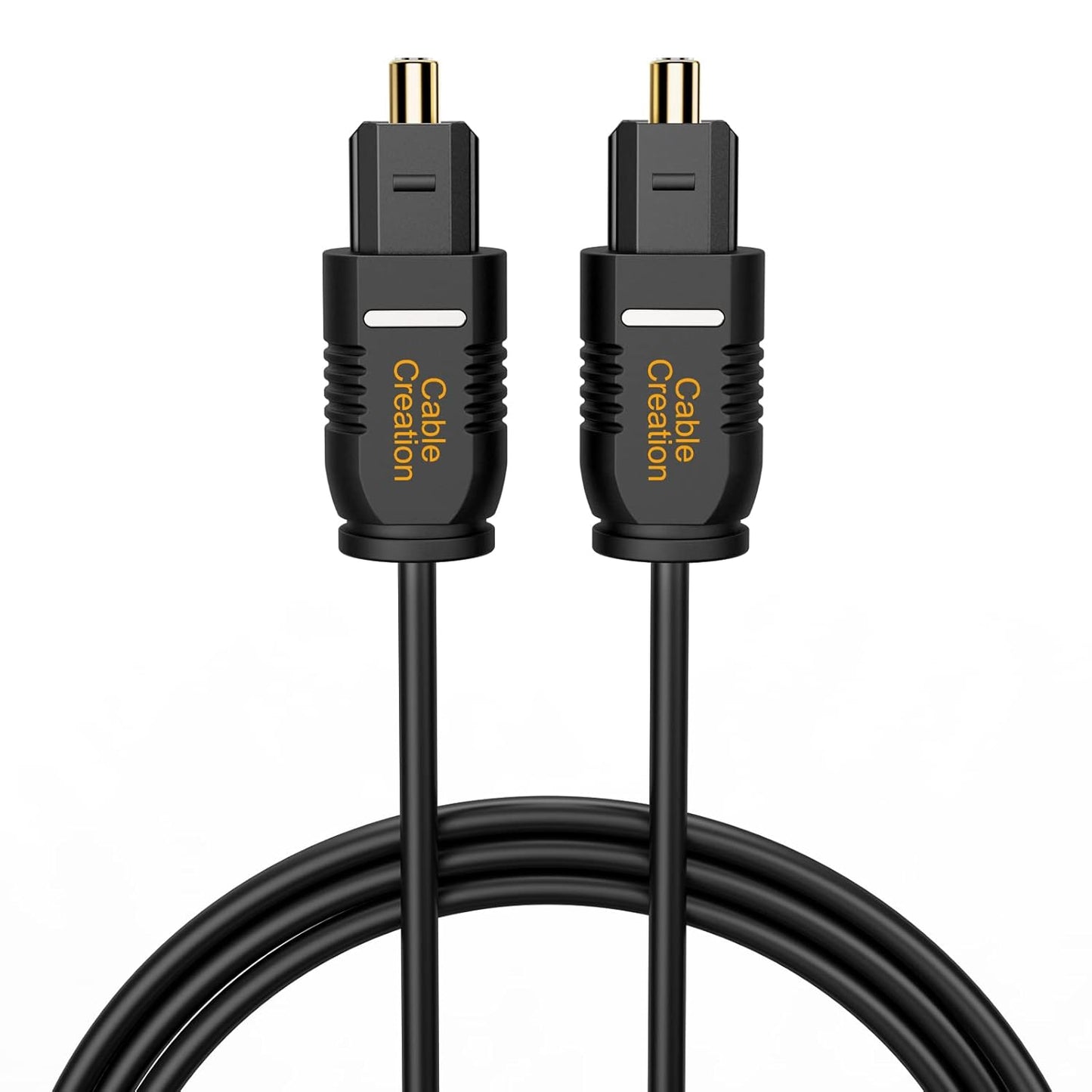 CableCreation Optical Digital Audio Cable 6FT, Slim Fiber Optic Toslink Gold Plated Optical S/PDIF Cord for Home Theater, Sound Bar, TV, PS4, Xbox, VD/CD Player, Game Console& More, Black/OD:2.2mm