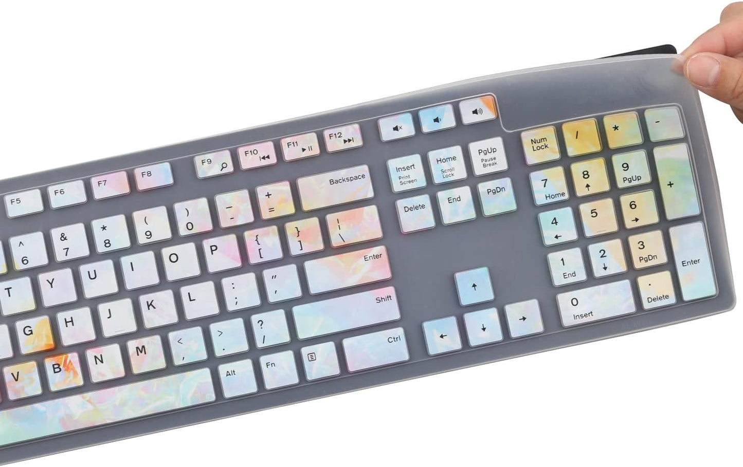 Keyboard Cover Skin for Dell KM636 KB216 KB216t KB216d KB216p Wired & Wireless Keyboard, Dell Optiplex 5250 3050 3240 5460 7450 7050, Dell Inspiron Desktop 24" 27" 5400 5490 7700 7790 3475 3670 3477