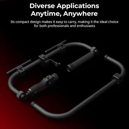 SMALLRIG Stabilizer Handheld Ring Grip for DJI RS 2 / RS 3 Pro/RS 4 / RS 4 Pro Gimbal, Supports Various Controls, Integrated Foldable Design, Max Load 17.6 lb - 4328