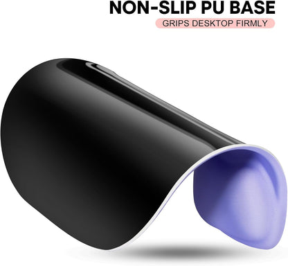 JIKIOU Mouse Pad, 2 Pack Ergonomic Mouse Pads with Comfortable Gel Wrist Rest Support and Smooth Cloth, Non-Slip PU Base for Easy Typing Pain Relief Durable and Easy to Clean Small Purple