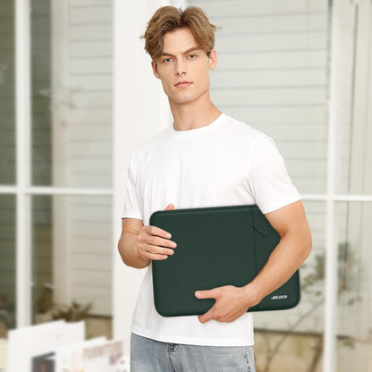 MOSISO Laptop Case 12.3 inch, 11.6-12.3 inch Laptop Sleeve Compatible with MacBook Air 11.6, Acer HP Dell Lenovo Samsung, Surface Pro, Polyester Vertical Computer Sleeve Bag with Pocket,Midnight Green