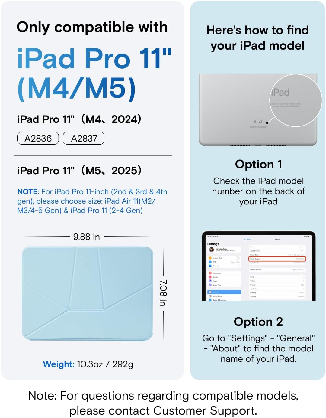 MOFT Dynamic Folio Case for iPad Pro 11- inch (M5 2025 / M4 2024), Silm Magnetic Stand Case with 20+ Viewing Angles, Auto Wake/Sleep, Ultra Thin, Soothing Mist x Misty Cove