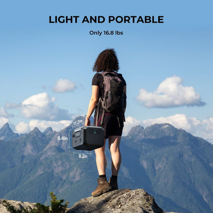 Andes 600 Pro Portable Power Station, 584Wh LiFePO4 Hybrid Battery Backup, [1 Hour 80%] Fast Charging, 600W SiCPrime Solar Generator for Outdoor Camping, RVs, Home Use (Solar Panel Optional)