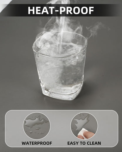 PULeather Non-Slip Desk Mat, Large Mouse Pad & Laptop Desk Pad - Waterproof Writing Pad for Office & Home (Dark Grey, 35.4" x 17")