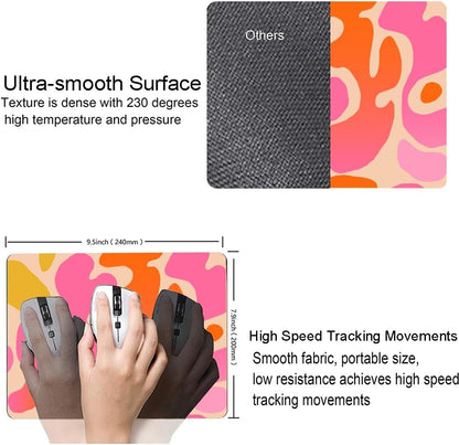 Mouse Pad, Modern Abstract Mousepad, Cute Pink Mouse Mat Waterproof Non-Slip Rubber Base Mouse Pads for Women Office Laptop