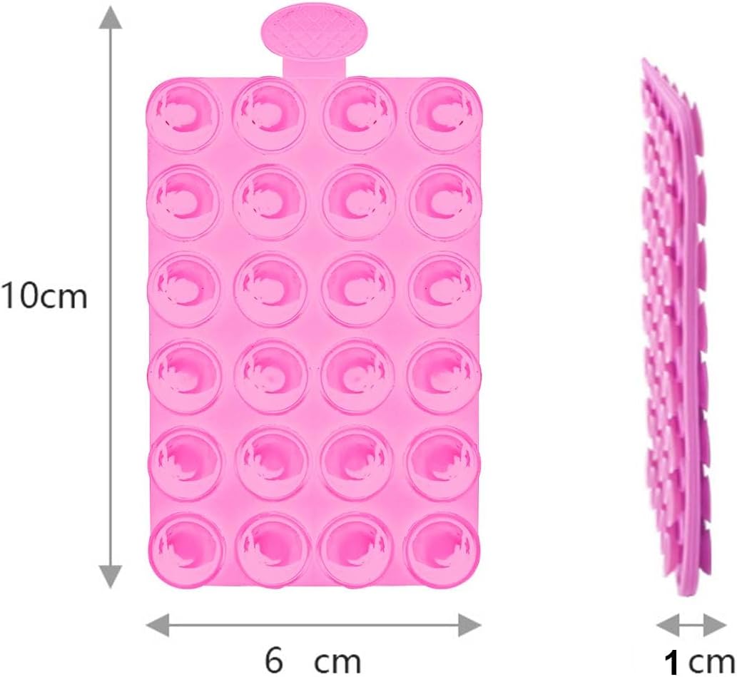 3-Pcs Double-Sided Suction Phone Mount, Sticky Phone Grip with Higher Suction Power,Hands-Free Phone Accessories Holder for Selfie and Video on iPhone and Android Phones.