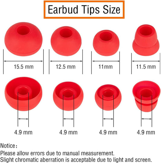 Silicone Earbud Replacement Tips Earbuds Eargels Earpads Compatible with Powerbeats 1/2/3 Wireless Beats by Dre Headphones,4 Pairs Earbud Tips