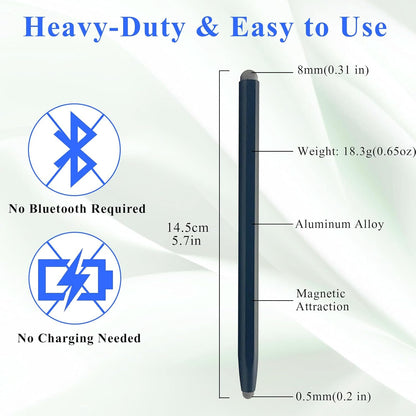 2-in-1 Stylus Pen for Touchscreen with Magnetic, Kenkor 2PCS Tablet Pencil for Apple iPad/Air/Mini/Pro/iPhone/Android/Huawei/Cellphone/Samsung/Galaxy All Universal Touch Screen Devices (Black/Gold)