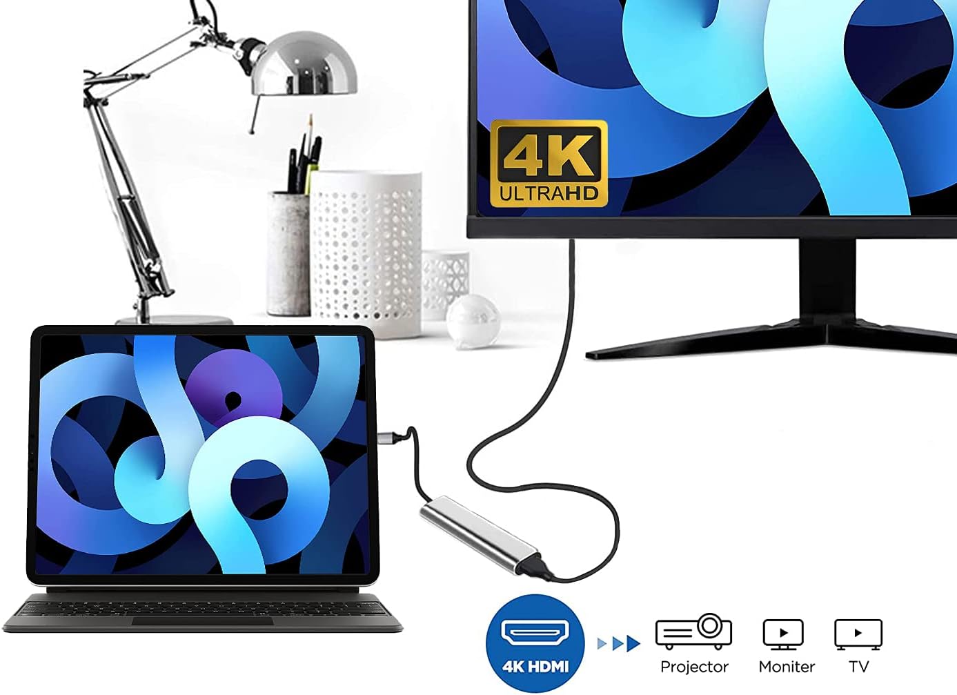 USB C to HDMI Adapter Dex Dock for Galaxy S25/S24/S23/S22/Note20/TabS9/S8/S7,Type-c hub with 3.5mm Audio Jack,4K HDMI,USB3.0,PD 60W,Adapter for iPhone 15/iPad Air 4/5,iPad mini 6,Nintendo Switch