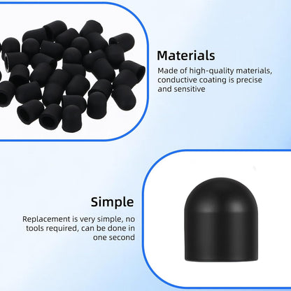 36Pcs Stylus Tips Replacement Tips Only, Soft Rubber Tip, 0.24inch (6mm) Replacement Nibs for Touch Screen Pen, Universal Stylus Ends, No Scratches